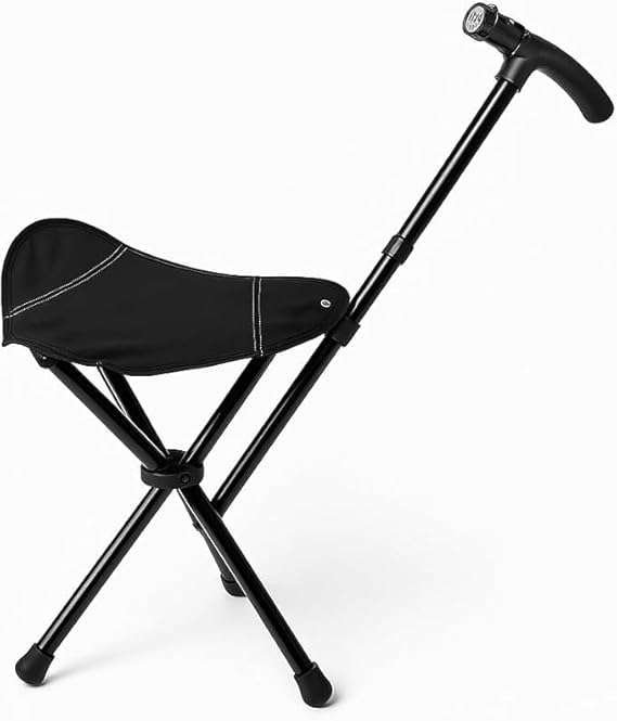 عكازبمقعد قابل للطي