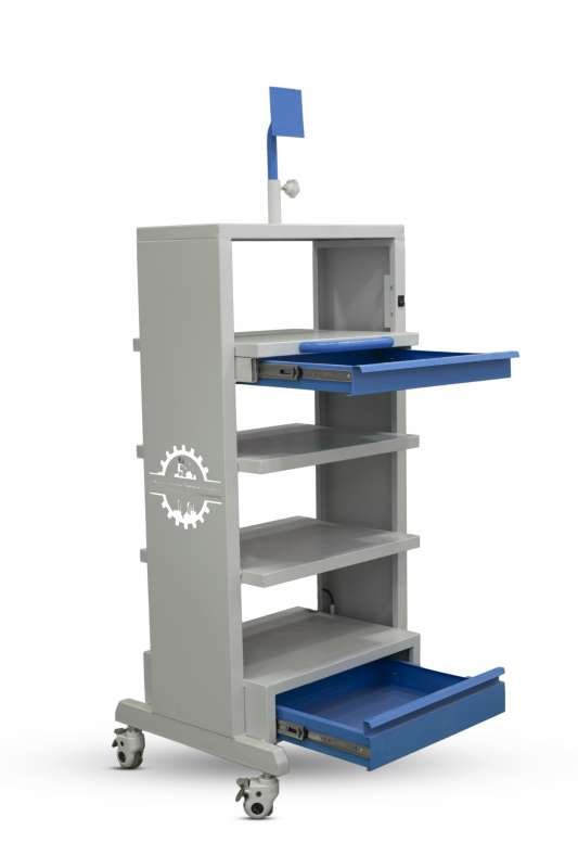 تروللى مناظير مزود بحامل شاشة